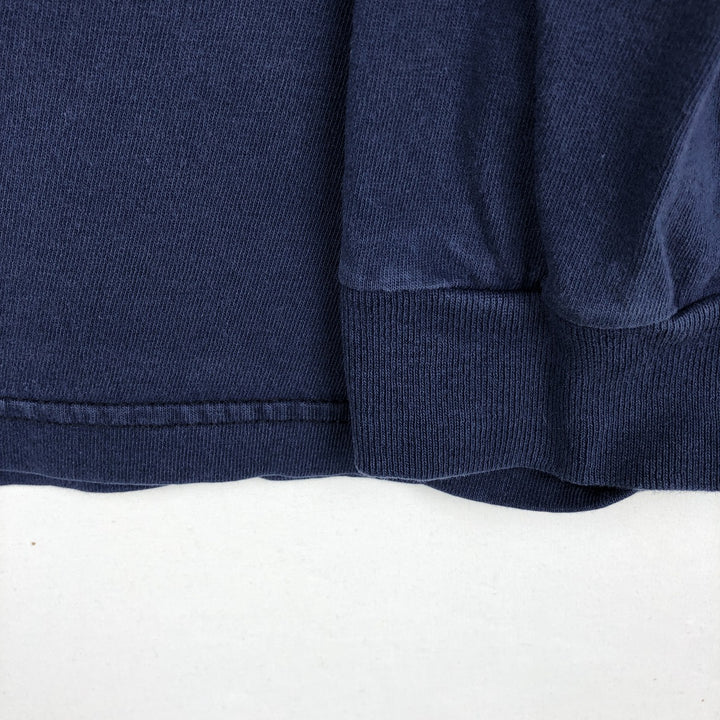90'S Adidas Foot Locker Long-Sleeve T-Shirt, Made in USA, Men's XL equivalent, Vintage cotton navy blue type Vintage Second Hand