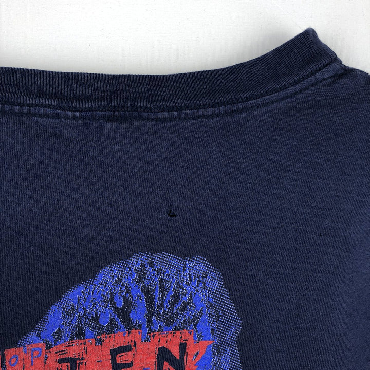 90'S Adidas Foot Locker Long-Sleeve T-Shirt, Made in USA, Men's XL equivalent, Vintage cotton navy blue type Vintage Second Hand