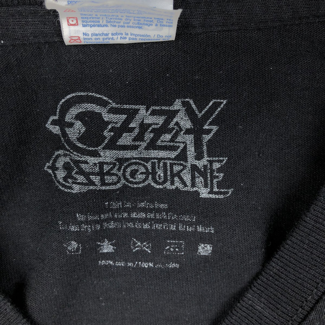 Yazbec Ozzy Osbourne Long-Sleeve Band T-Shirt (Men's Size L) cotton black type Vintage Second Hand
