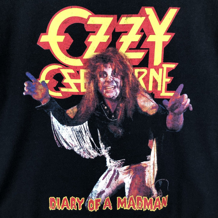 Yazbec Ozzy Osbourne Long-Sleeve Band T-Shirt (Men's Size L) cotton black type Vintage Second Hand