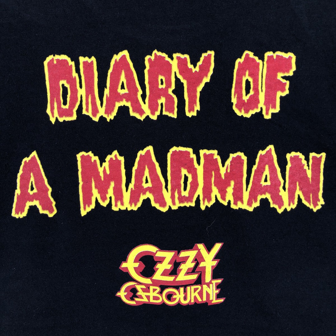 Yazbec Ozzy Osbourne Long-Sleeve Band T-Shirt (Men's Size L) cotton black type Vintage Second Hand