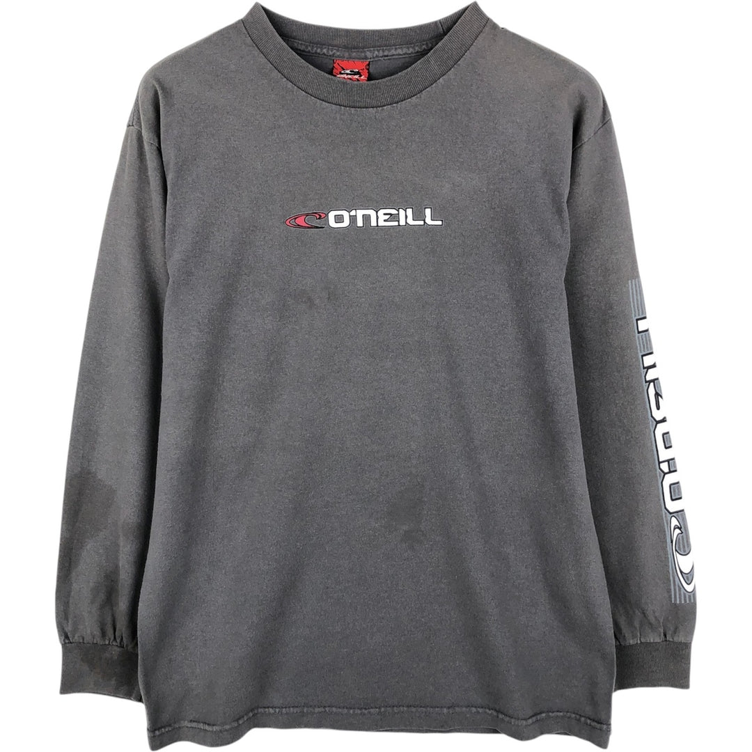 90s-00'S O'Neill surf skate long-sleeve t-shirt, men's size M equivalent. cotton gray type Vintage Second Hand