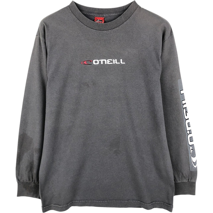 90s-00'S O'Neill surf skate long-sleeve t-shirt, men's size M equivalent. cotton gray type Vintage Second Hand