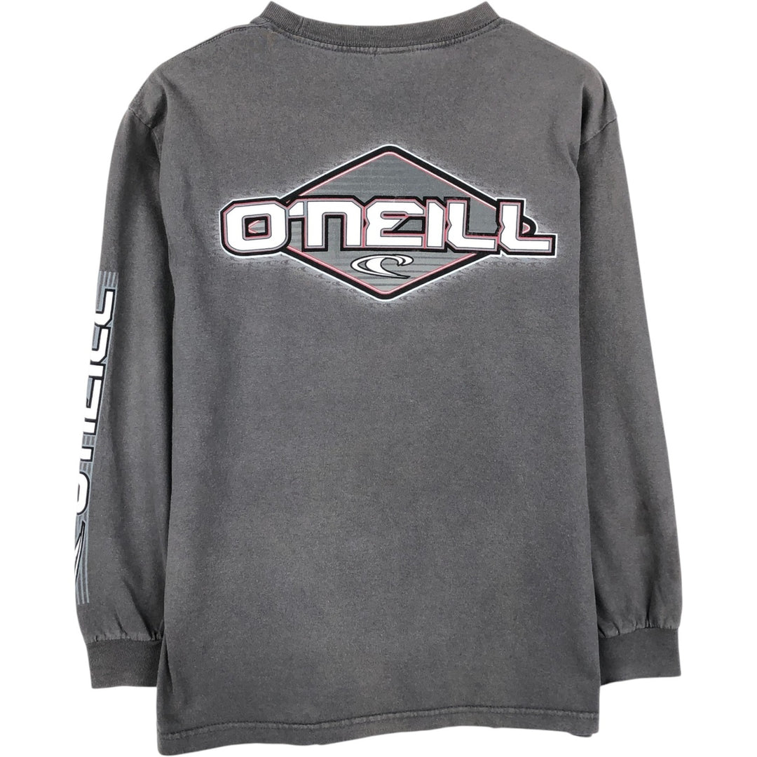 90s-00'S O'Neill surf skate long-sleeve t-shirt, men's size M equivalent. cotton gray type Vintage Second Hand