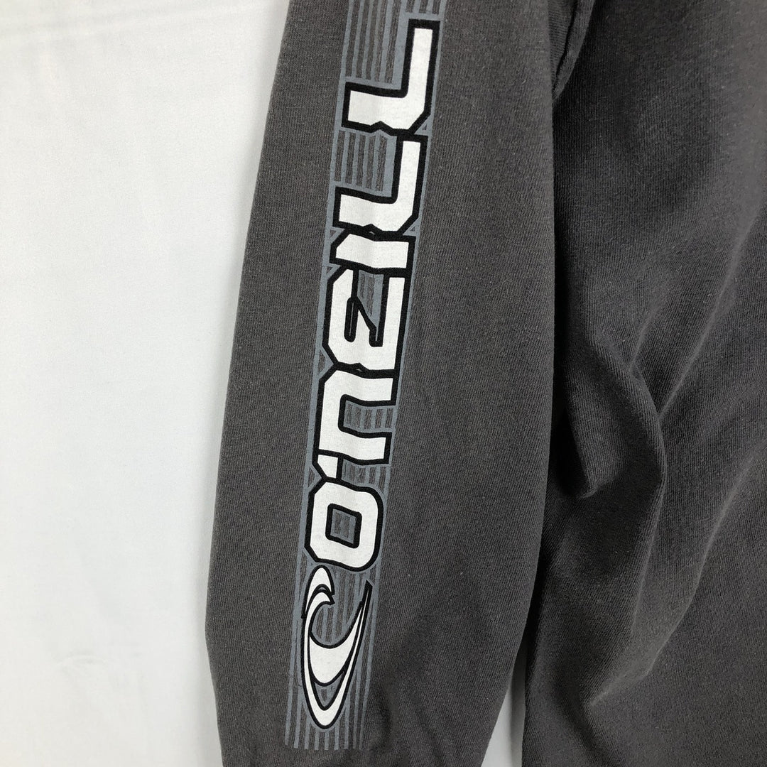 90s-00'S O'Neill surf skate long-sleeve t-shirt, men's size M equivalent. cotton gray type Vintage Second Hand