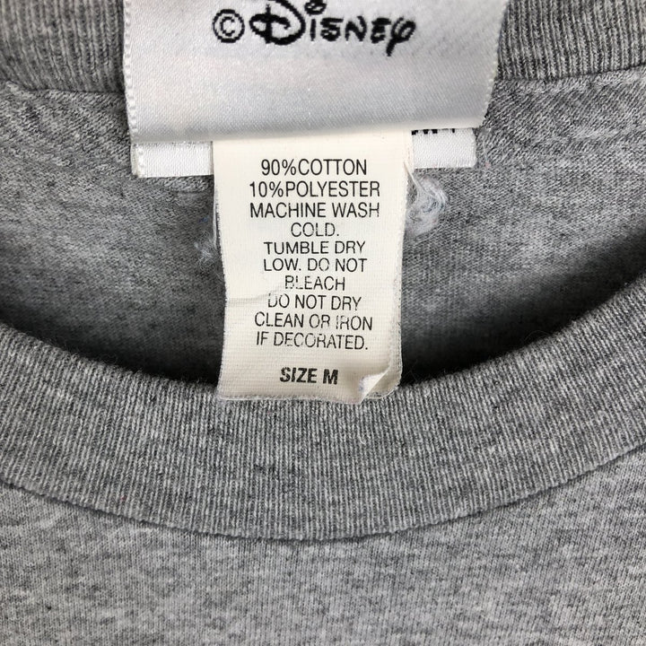 90'S Walt Disney World Mickey Mouse Print Long-Sleeve T-Shirt (Men's Size M equivalent) Vintage cotton gray type Vintage Second Hand
