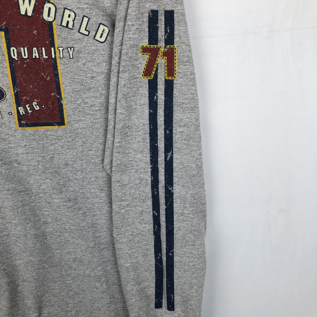 90'S Walt Disney World Mickey Mouse Print Long-Sleeve T-Shirt (Men's Size M equivalent) Vintage cotton gray type Vintage Second Hand