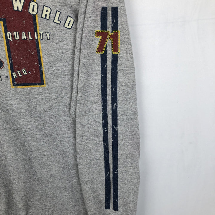90'S Walt Disney World Mickey Mouse Print Long-Sleeve T-Shirt (Men's Size M equivalent) Vintage cotton gray type Vintage Second Hand