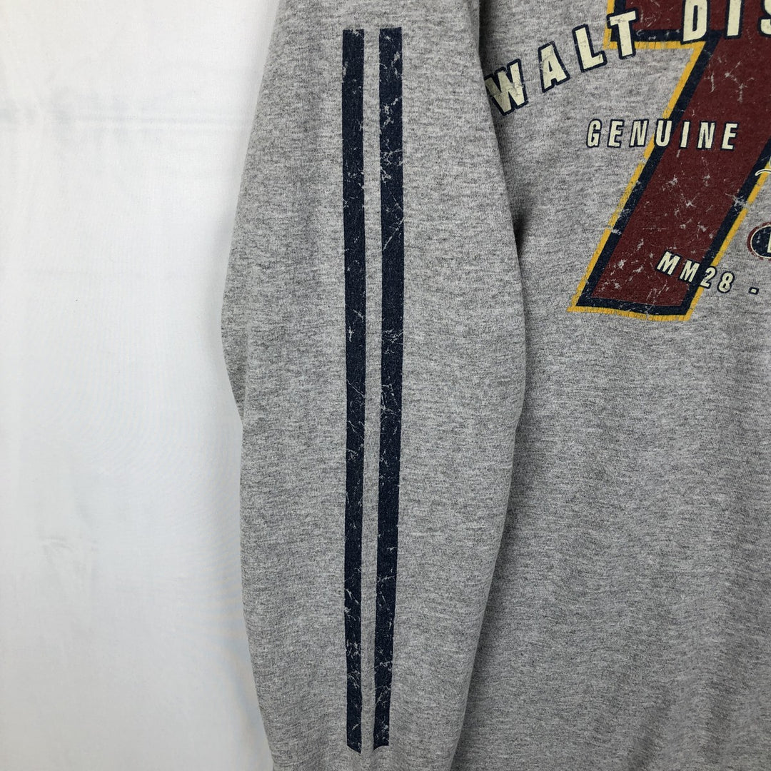 90'S Walt Disney World Mickey Mouse Print Long-Sleeve T-Shirt (Men's Size M equivalent) Vintage cotton gray type Vintage Second Hand