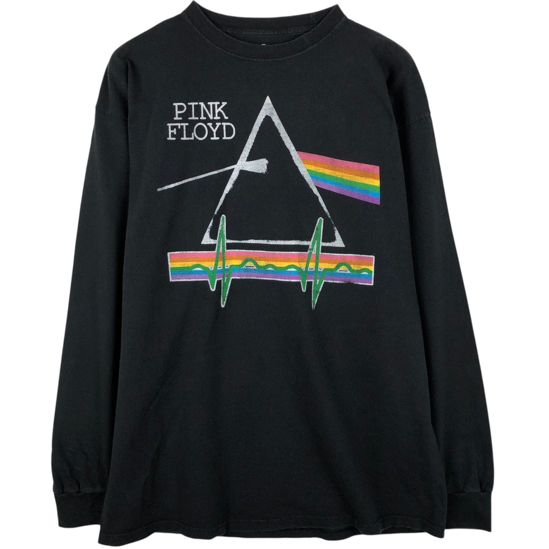 PINK FLOYD Long-Sleeve Band T-Shirt (Men's XL equivalent) cotton black type Vintage Second Hand