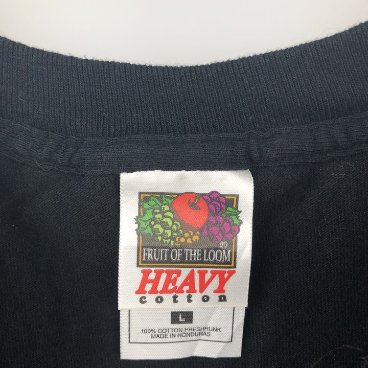 2000'S Fruit of the Loom Heavy Cotton Microsoft Mac Advertisement Long-Sleeve T-Shirt (Men's Size L) cotton black type Vintage Second Hand