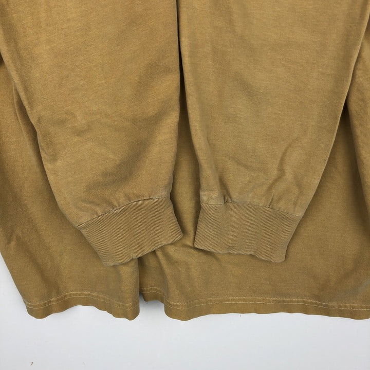 2000'S Harley-Davidson American flag pattern motorcycle long-sleeved T-shirt (Men's size L equivalent) cotton Beige type Vintage Second Hand