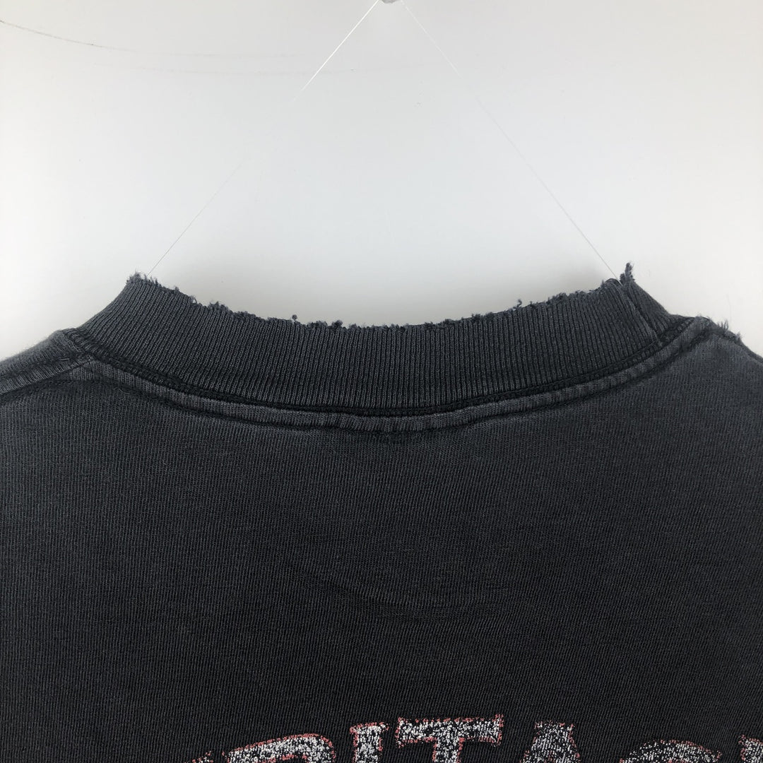 Harley-Davidson Pin-up Girl Motorcycle Long-Sleeve T-Shirt (Men's Size S) unclear black type Vintage Second Hand