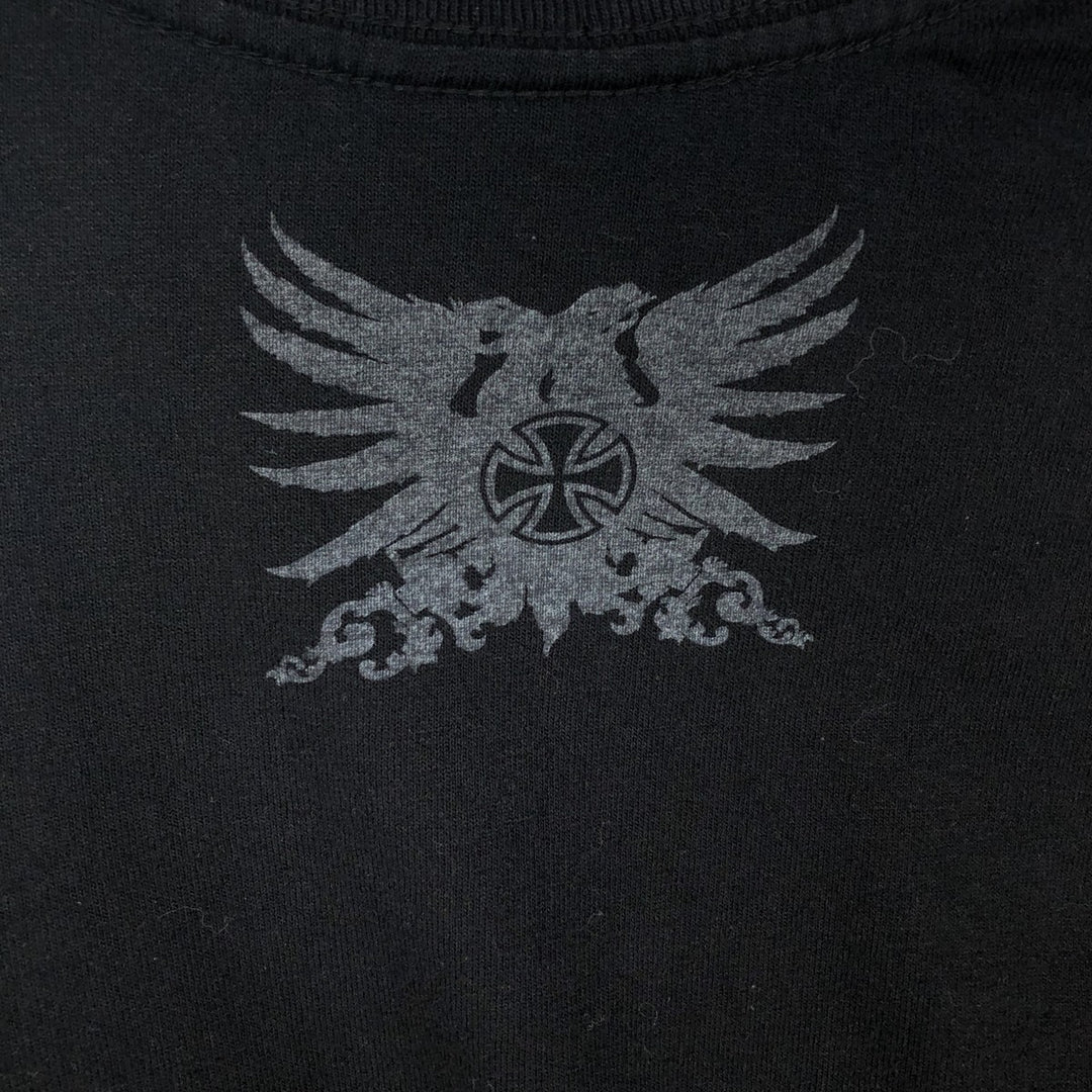 INDEPENDENT Surf Skate Print Long-Sleeve T-Shirt (Men's Size M) unclear black type Vintage Second Hand