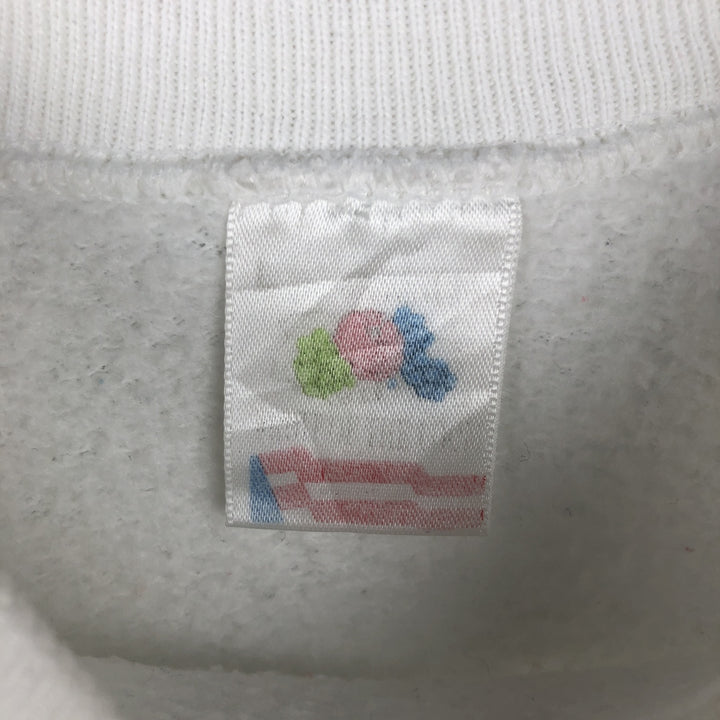 90'S Fruit of the Loom Cat Pattern Animal Sweatshirt, Men's Size L (approx.), Vintage unclear white type Vintage Second Hand