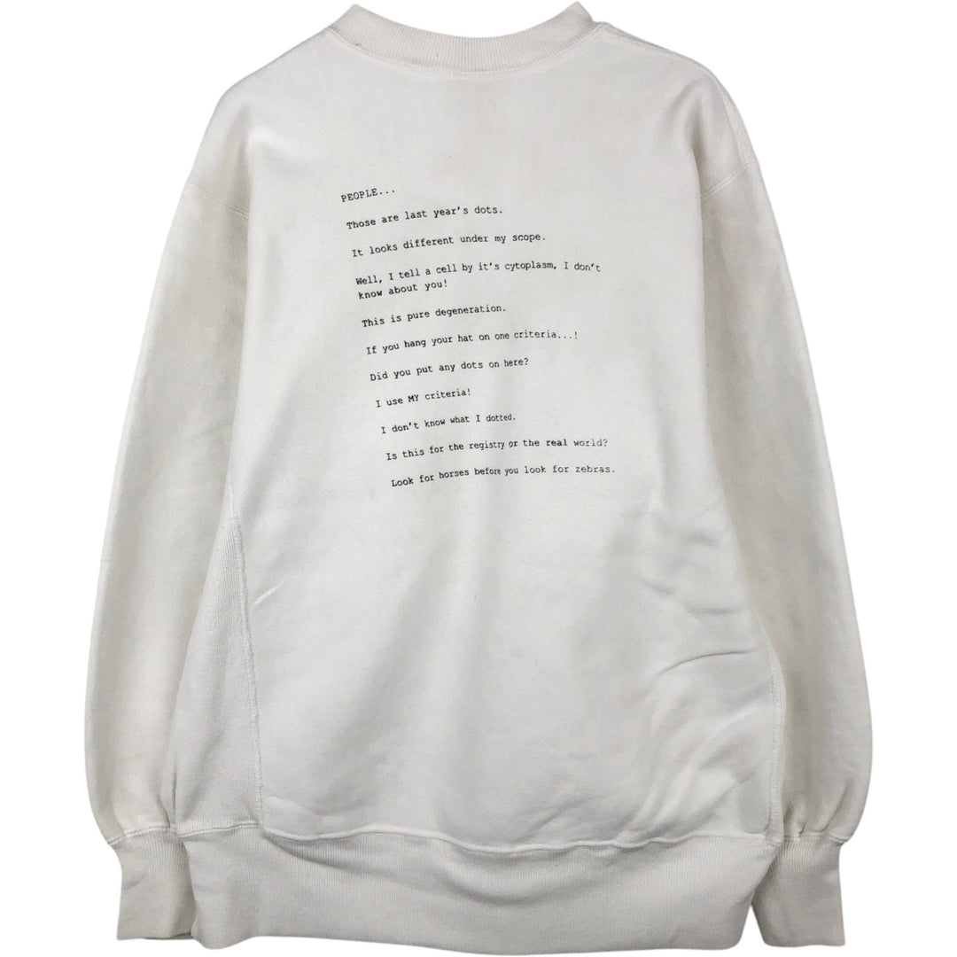 ~90'S Zebra Pattern Animal Sweatshirt, Men's Size M (Equivalent), Vintage unclear white type Vintage Second Hand