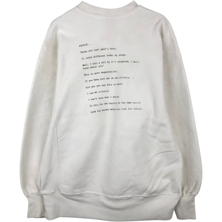 ~90'S Zebra Pattern Animal Sweatshirt, Men's Size M (Equivalent), Vintage unclear white type Vintage Second Hand