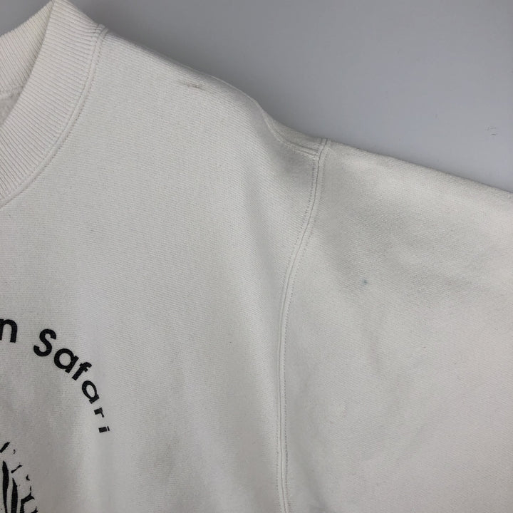 ~90'S Zebra Pattern Animal Sweatshirt, Men's Size M (Equivalent), Vintage unclear white type Vintage Second Hand