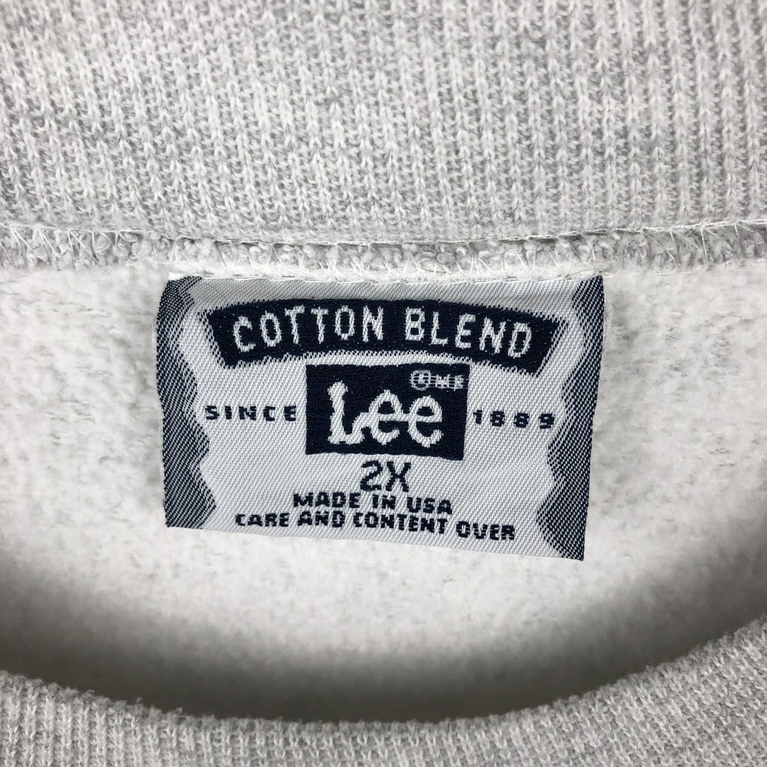 90'S Lee BOXER Boxer Dog Print Animal Sweatshirt, Made in USA, Men's XXL equivalent, Vintage cotton gray type Vintage Second Hand