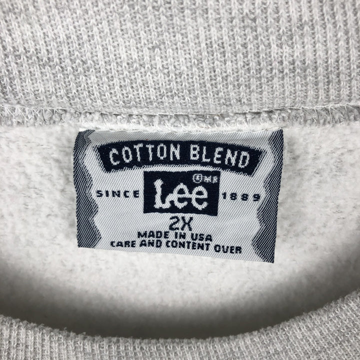 90'S Lee BOXER Boxer Dog Print Animal Sweatshirt, Made in USA, Men's XXL equivalent, Vintage cotton gray type Vintage Second Hand