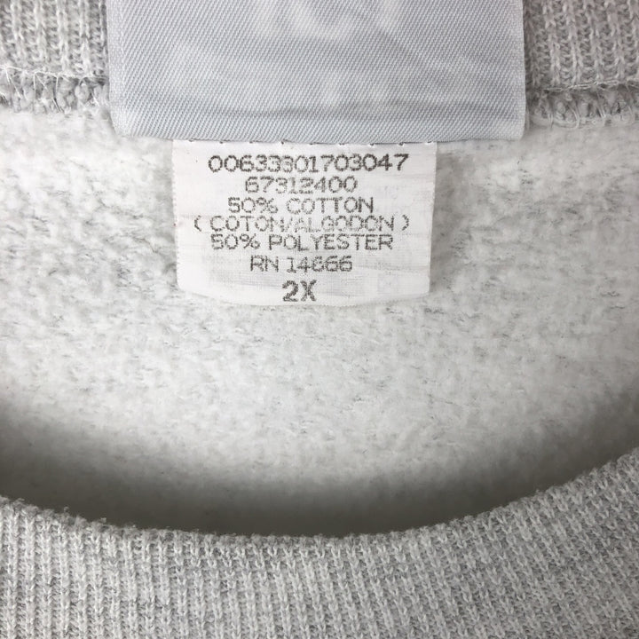 90'S Lee BOXER Boxer Dog Print Animal Sweatshirt, Made in USA, Men's XXL equivalent, Vintage cotton gray type Vintage Second Hand