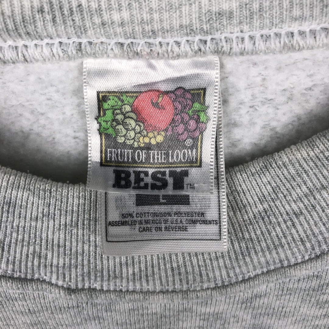 2000'S Fruit of the Loom Best Fish Print Animal Sweatshirt (Men's Size L) cotton gray type Vintage Second Hand