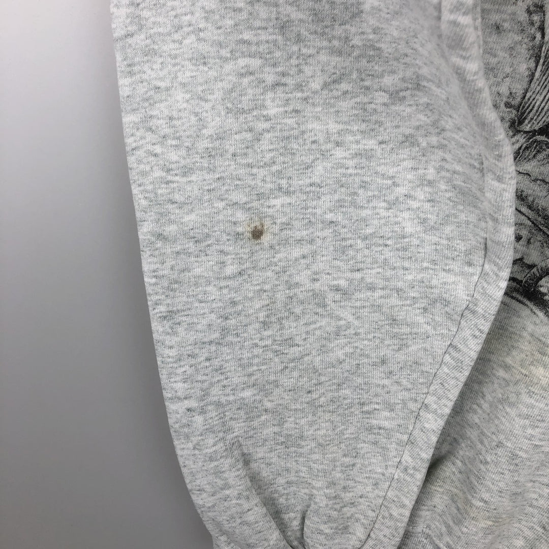 2000'S Fruit of the Loom Best Fish Print Animal Sweatshirt (Men's Size L) cotton gray type Vintage Second Hand