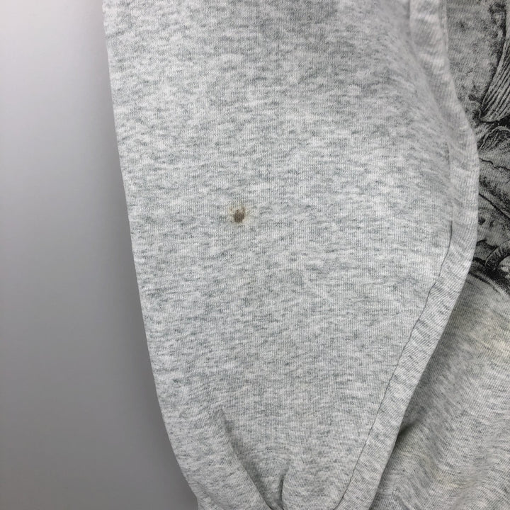2000'S Fruit of the Loom Best Fish Print Animal Sweatshirt (Men's Size L) cotton gray type Vintage Second Hand