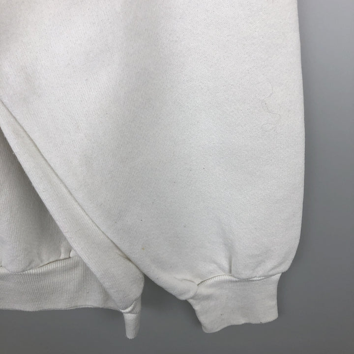 80'S Fruit of the Loom Dog Print Animal Sweatshirt, Made in USA, Men's Size M (Equivalent), Vintage cotton white type Vintage Second Hand