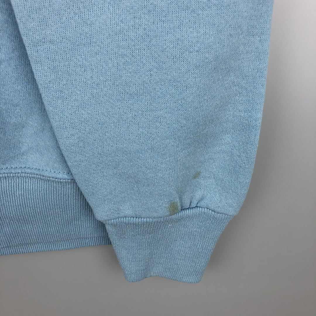 80s-90'S Bassett Walker Dog Print Animal Sweatshirt, Made in USA, Men's Size S (Equivalent), Vintage cotton Blue type light blue Vintage Second Hand