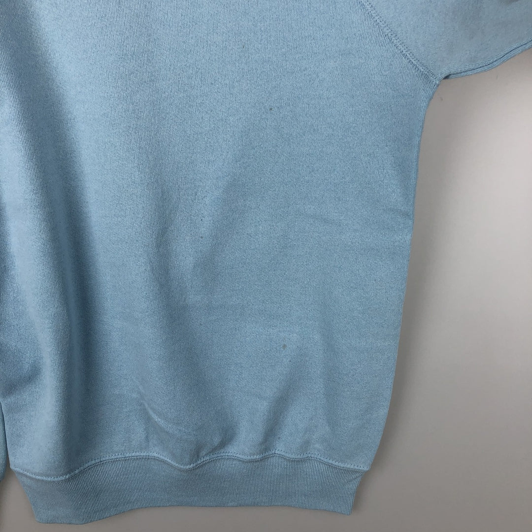 80s-90'S Bassett Walker Dog Print Animal Sweatshirt, Made in USA, Men's Size S (Equivalent), Vintage cotton Blue type light blue Vintage Second Hand