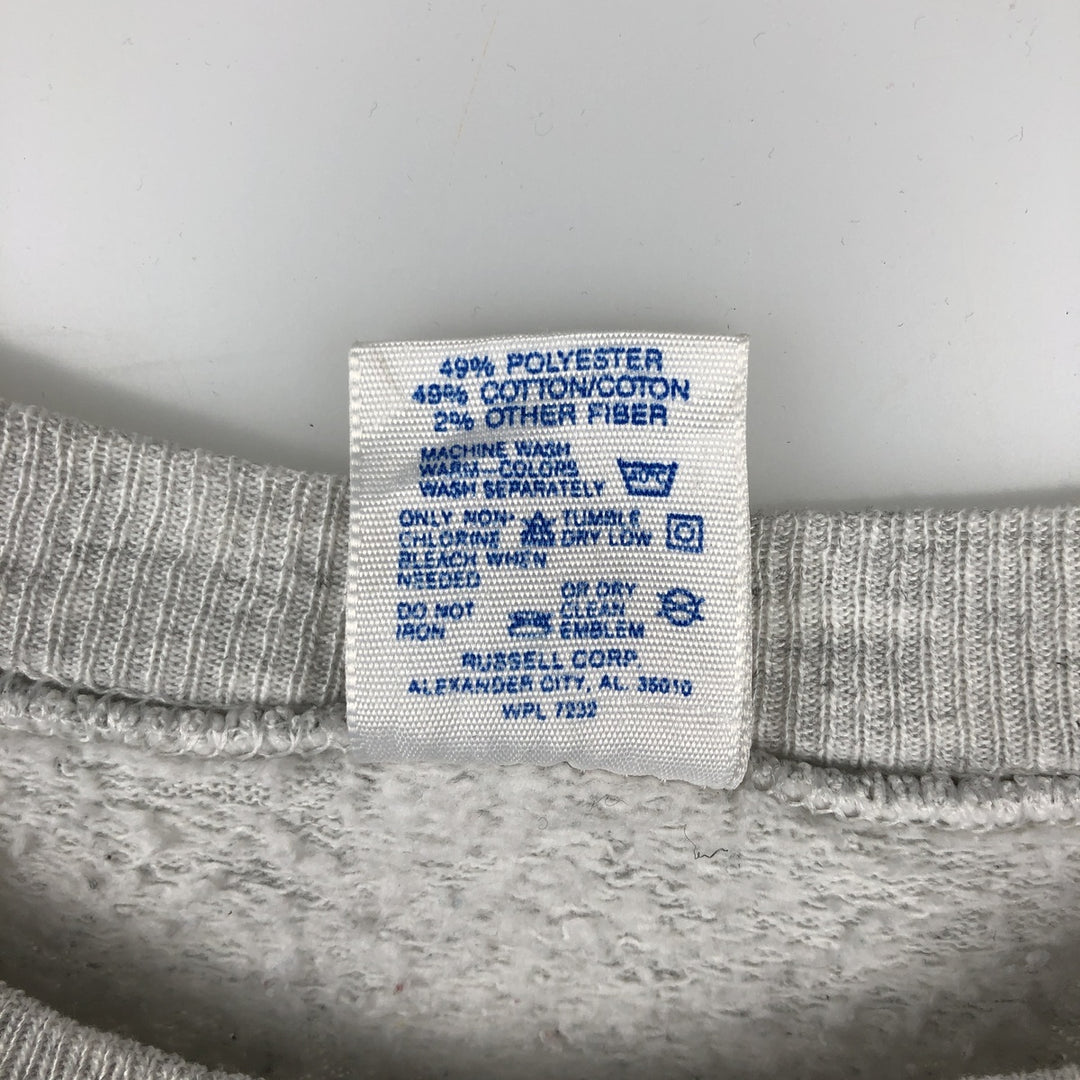 Vintage 80s-90'S Jerzees Dog Print Animal Sweatshirt Trainer Made in USA Men's L polyester gray type Vintage Second Hand