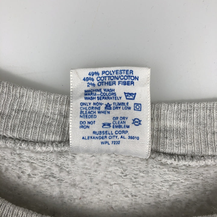 Vintage 80s-90'S Jerzees Dog Print Animal Sweatshirt Trainer Made in USA Men's L polyester gray type Vintage Second Hand
