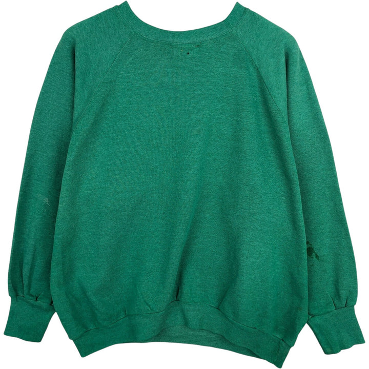 80'S SIGNAL Animal Pattern Cow Print Animal Sweatshirt, Made in USA, Men's Size L (Equivalent), Vintage polyester green type Vintage Second Hand