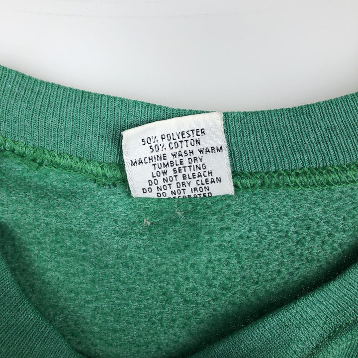 80'S SIGNAL Animal Pattern Cow Print Animal Sweatshirt, Made in USA, Men's Size L (Equivalent), Vintage polyester green type Vintage Second Hand