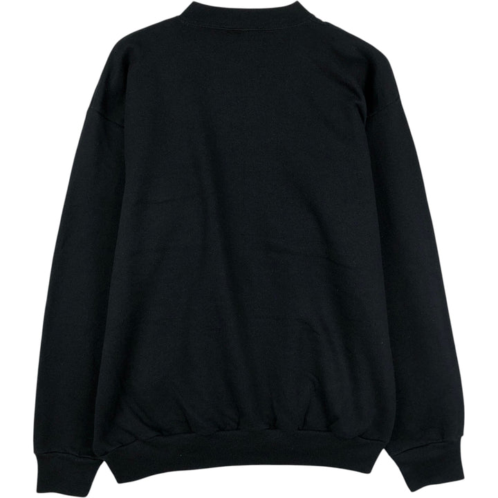 90'S Tartex TULTEX Wolf Pattern Animal Sweatshirt Trainer Made in USA Men's XL Vintage cotton black type Vintage Second Hand
