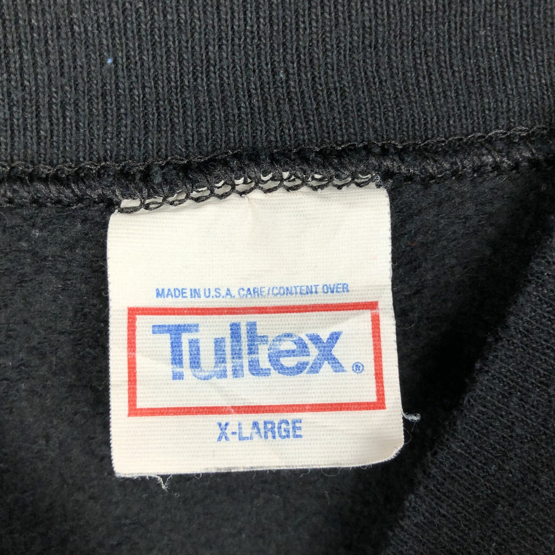 90'S Tartex TULTEX Wolf Pattern Animal Sweatshirt Trainer Made in USA Men's XL Vintage cotton black type Vintage Second Hand