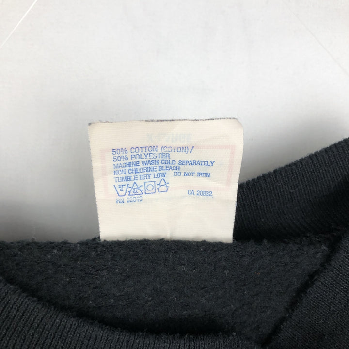90'S Tartex TULTEX Wolf Pattern Animal Sweatshirt Trainer Made in USA Men's XL Vintage cotton black type Vintage Second Hand