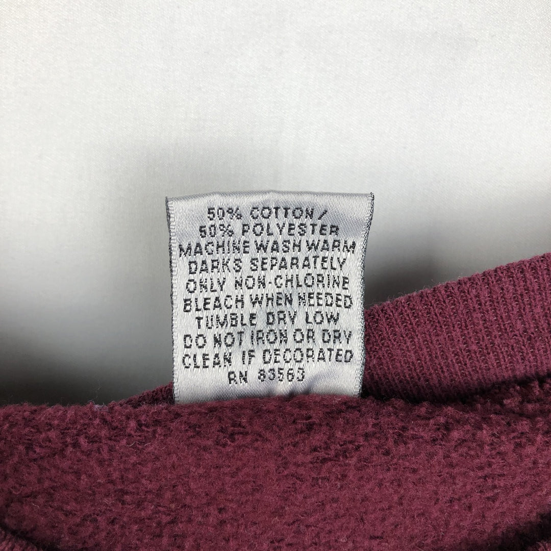 90'S Marathon Apparel Dog Print Animal Sweatshirt, Made in USA, Men's XL (approx.) Vintage cotton wine-red Vintage Second Hand