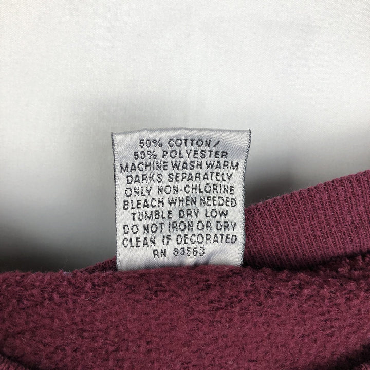90'S Marathon Apparel Dog Print Animal Sweatshirt, Made in USA, Men's XL (approx.) Vintage cotton wine-red Vintage Second Hand