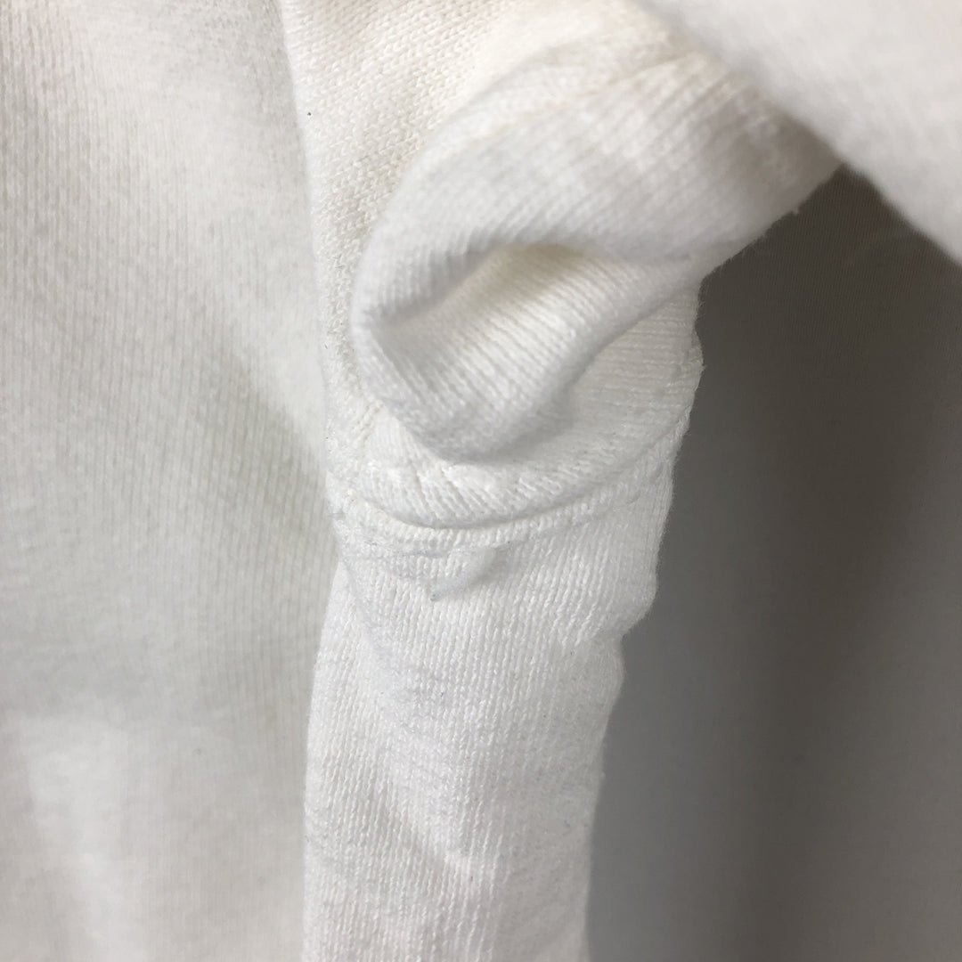 90'S Fruit of the Loom Zebra Pattern Animal Sweatshirt, Made in USA, Men's XL equivalent, Vintage cotton white type Vintage Second Hand