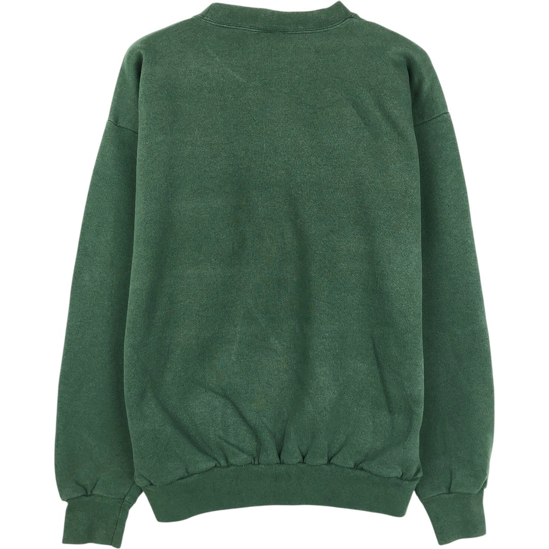 90'S TULTEX Tiger Pattern Animal Sweatshirt, Made in USA, Men's Size L (Equivalent), Vintage cotton Green type dark green Vintage Second Hand
