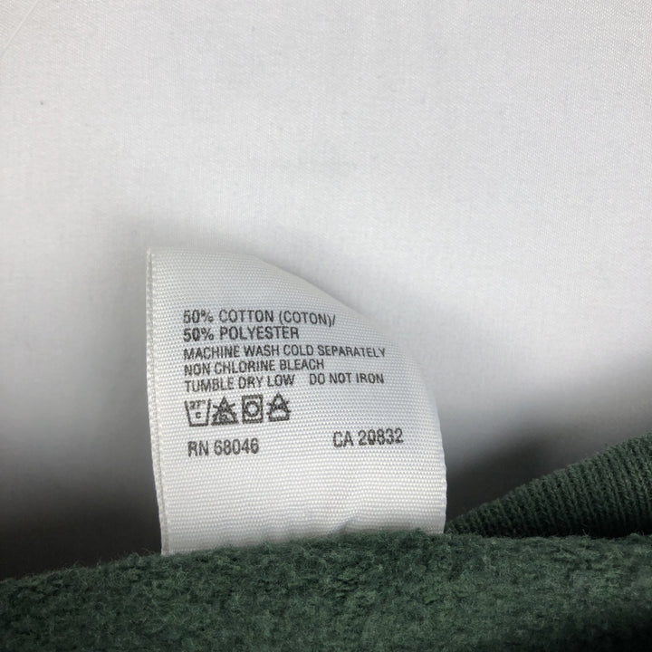 90'S TULTEX Tiger Pattern Animal Sweatshirt, Made in USA, Men's Size L (Equivalent), Vintage cotton Green type dark green Vintage Second Hand