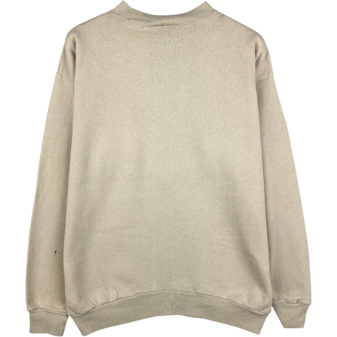 90'S Cotton Grove Dog Print Animal Sweatshirt, Men's Size M (Equivalent), Vintage cotton Beige type Vintage Second Hand