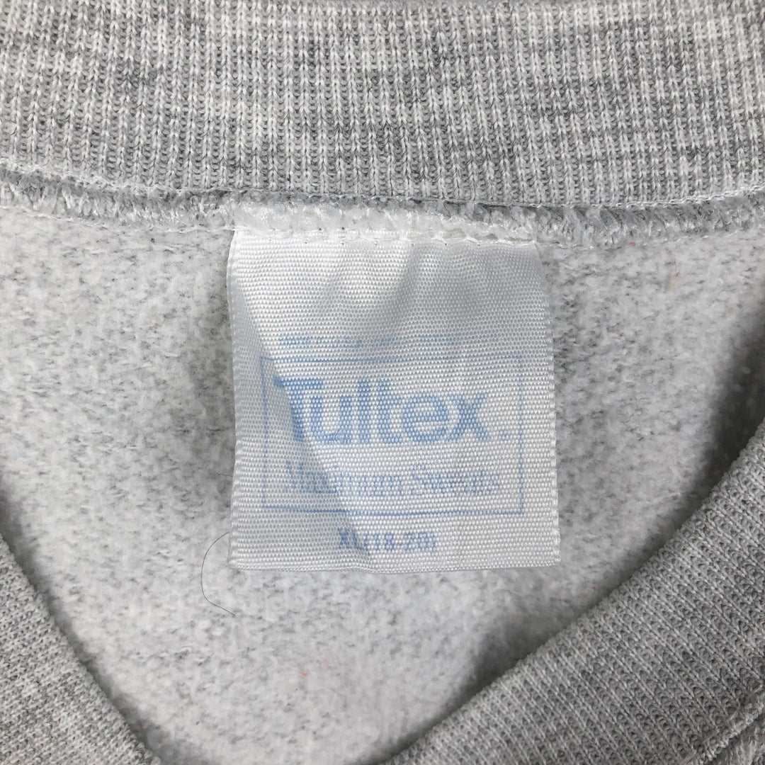 90'S TULTEX Cat Pattern Animal Sweatshirt, Made in USA, Men's XL equivalent, Vintage cotton gray type Vintage Second Hand