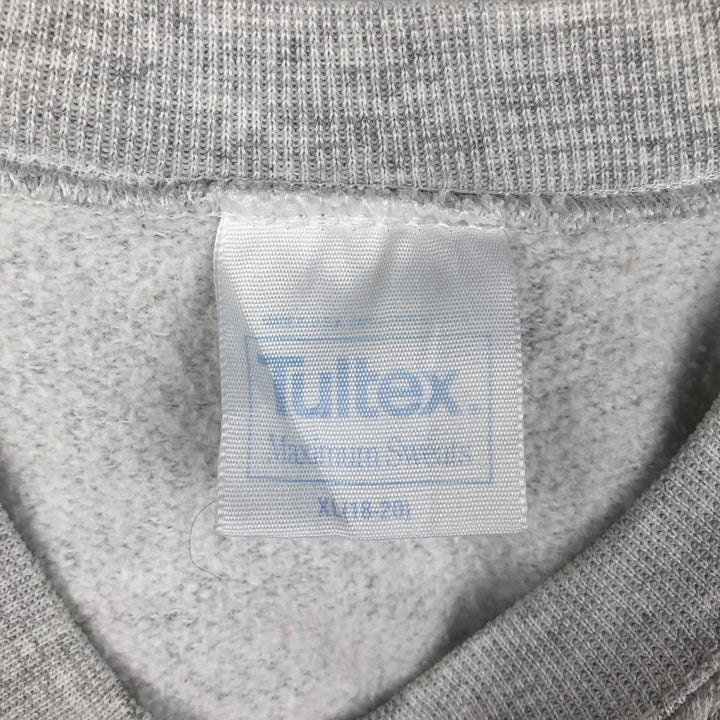 90'S TULTEX Cat Pattern Animal Sweatshirt, Made in USA, Men's XL equivalent, Vintage cotton gray type Vintage Second Hand