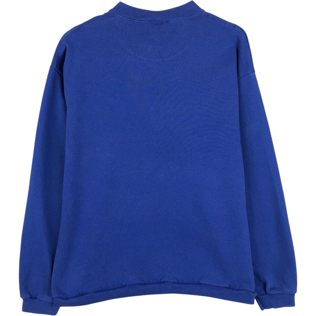 NATIONAL WILDLIFE FEDERATION Fish Print Animal Sweatshirt, Made in USA, Men's Size L (approx.) cotton blue type Vintage Second Hand