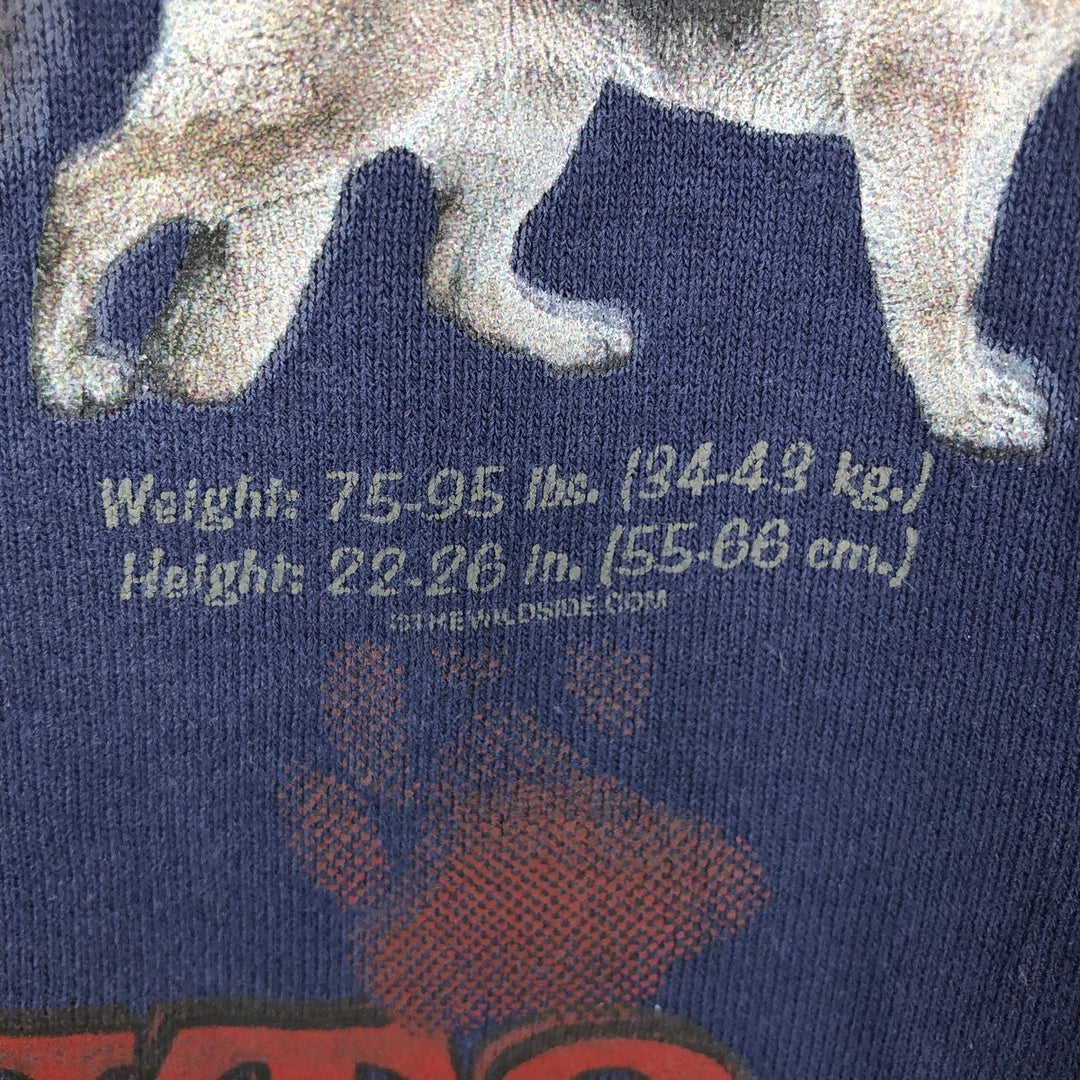 2000s- JERSEYS German Shepherd Dog Print Animal Sweatshirt (Men's XXL equivalent) unclear navy blue type Vintage Second Hand
