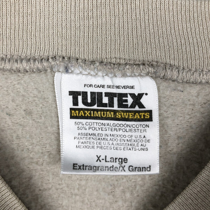 90'S Tultex MAXIMUM SWEATS Boston Terrier Dog Print Animal Sweatshirt (Men's XL equivalent) cotton Beige type Vintage Second Hand