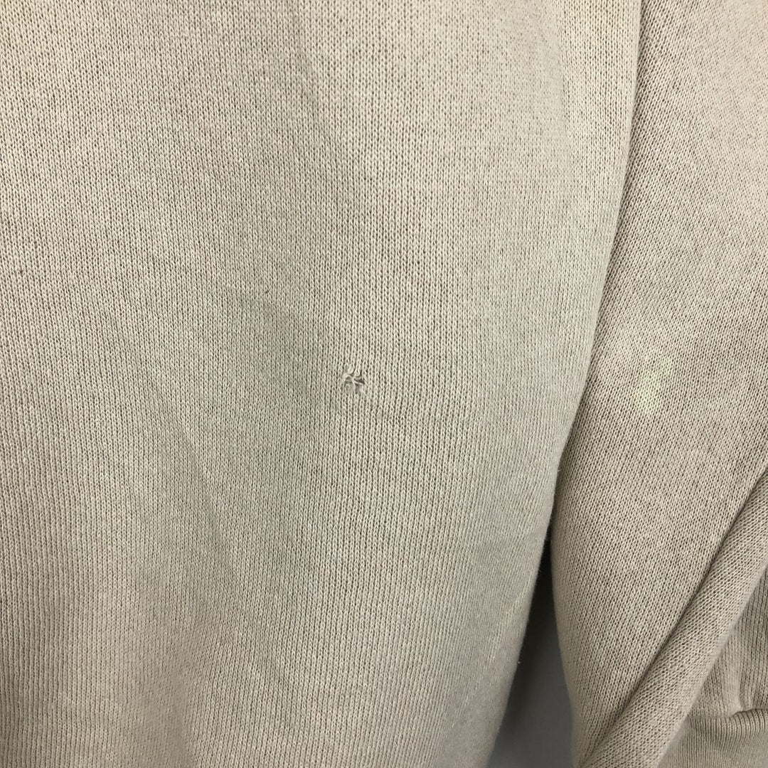 90'S Tultex MAXIMUM SWEATS Boston Terrier Dog Print Animal Sweatshirt (Men's XL equivalent) cotton Beige type Vintage Second Hand